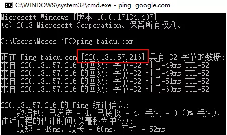 ping domain