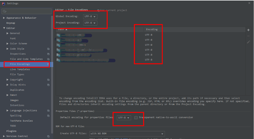 Idea encoding setting